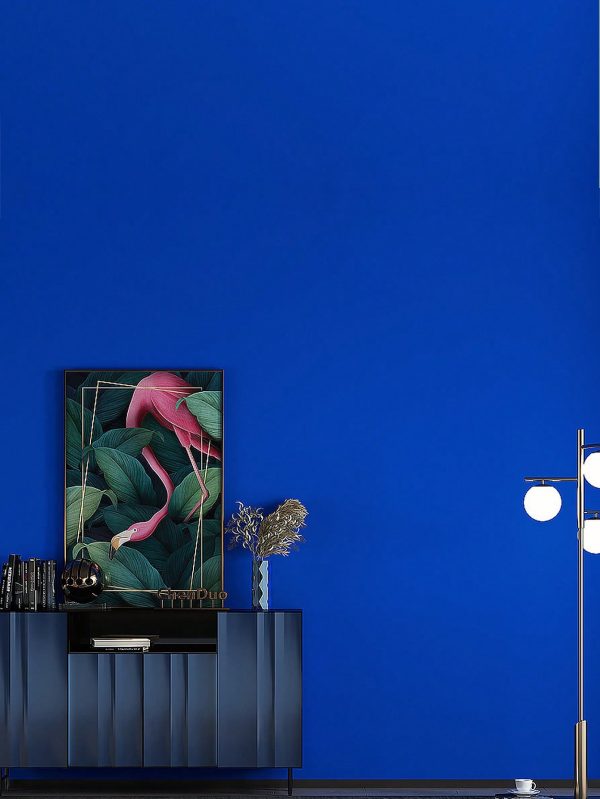1m/3m Thickened Dark Blue Minimalist Texture Self-Adhesive Wallpaper, Home Decor, Room Backdrop Wall Renovation Decor, Waterproof PVC Removable Wallsticker Blue