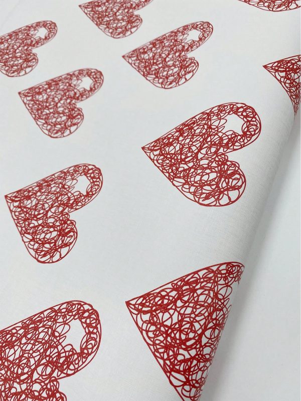 1 Roll 44.5cm Wide Cute Red Heart Stickers Contact Paper, Self-Adhesive Removable Wall Paper For Room Decor Aesthetic, Suitable For Bedroom Wall Covering Multicolor